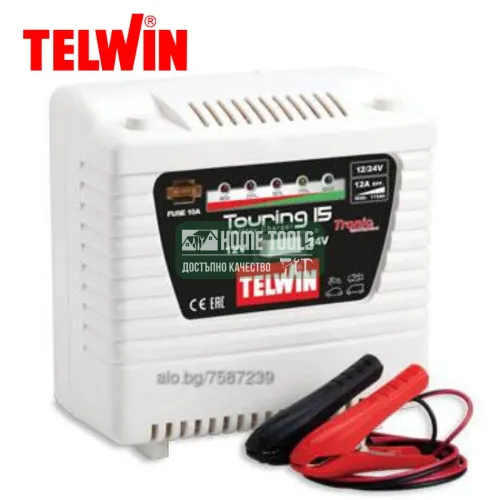 Зарядно устройство TELWIN Touring 15 TN807592 / 12-24 V, бял/