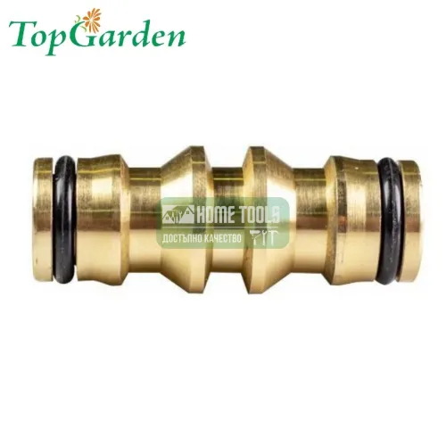 Месингов разклонител за конектори TopGarden, двупосочен