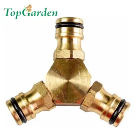 Месингов разклонител за конектори TopGarden, 3-посочен