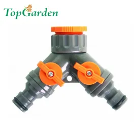 Разклонител два изхода със стоп TopGarden 1/2” - 3/4”