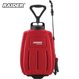 Акумулаторна пръскачка Raider RD-BKMD04, 12 V, 0.45 Mpa, 16 л, с количка, Li-ion батерия и USB зарядно