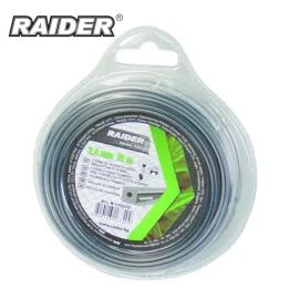 Корда за косачка тример квадратна Raider, 2.40 мм х 15 м