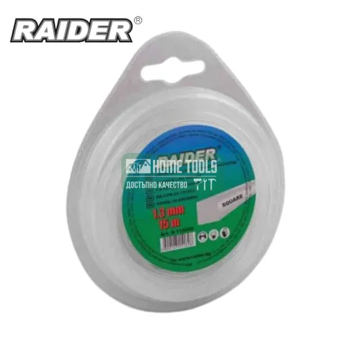 Корда за косачка тример квадратна Raider, 1.3 мм х 15 м