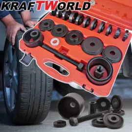 К-т за избиване и набиване на втулки KraftWorld – Монтаж и демонтаж на лагери за предна главина