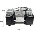 Двуцилиндров компресор за гуми 12V, с комплект инструменти