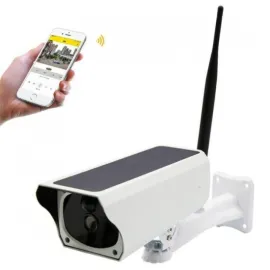 Соларна Водоустойчива WIFI Камера FULL HD Безжична, външен монтаж