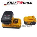 Немски Акумулаторен Безчетков Ъглошлайф KraftWorld 36V + 2 Батерии и Зарядно с Куфар