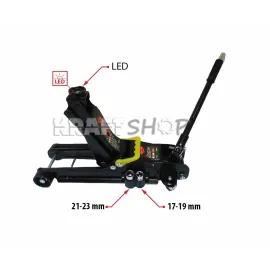 3t Хидравличен крик тип крокодил RockForce + вложки +LED лампа