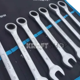 Звездогаечни тресчотни ключове 8-22мм KrafTWelle 