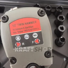 Пневматичен Немски гайковерт 1/2 1400nm с вложки KraftWelle KW-29A