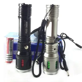 Мощен LED фенер с аумулатор и зарядно Cree 250000W