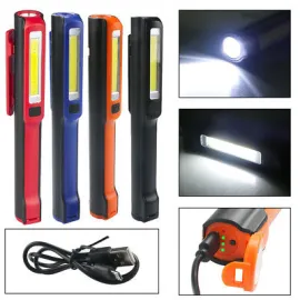 Акумулаторна LED лампа 3W COB + 1W LED