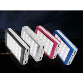 Соларна Преносима батерия 50000mAh с 20 LED диода и 2 USB изхода 